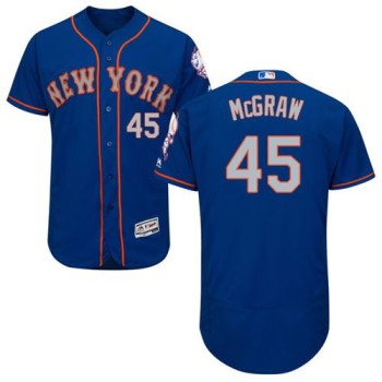 Mets #45 Tug McGraw Royal/Gray Flexbase Authentic Collection Stitched MLB Jersey Mets #45 Tug McGraw Royal/Gray Flexbase Authentic Collection Stitched MLB Jersey