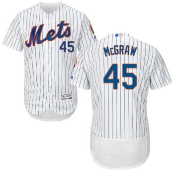 Mets #45 Tug McGraw White(Blue Strip) Flexbase Authentic Collection Stitched MLB Jersey Mets #45 Tug McGraw White(Blue Strip) Flexbase Authentic Collection Stitched MLB Jersey