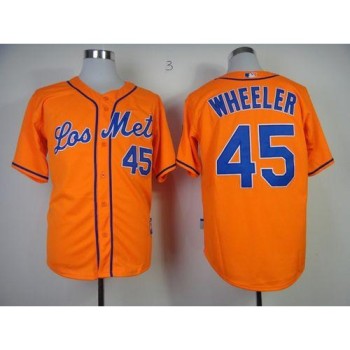 Mets #45 Zack Wheeler Orange Los Mets Cool Base Stitched MLB Jersey Mets #45 Zack Wheeler Orange Los Mets Cool Base Stitched MLB Jersey