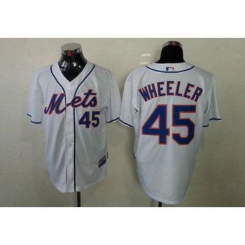 Mets #45 Zack Wheeler White Cool Base Stitched MLB Jersey Mets #45 Zack Wheeler White Cool Base Stitched MLB Jersey