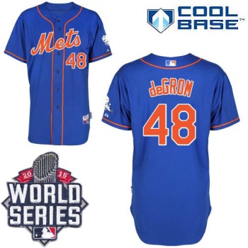 Mets #48 Jacob DeGrom Blue Alternate Home Cool Base W/2015 World Series Patch Stitched MLB Jersey Mets #48 Jacob DeGrom Blue Alternate Home Cool Base W/2015 World Series Patch Stitched MLB Jersey