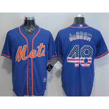 Mets #48 Jacob DeGrom Blue USA Flag Fashion Stitched MLB Jersey Mets #48 Jacob DeGrom Blue USA Flag Fashion Stitched MLB Jersey