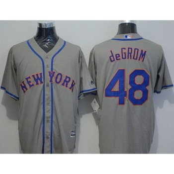 Mets #48 Jacob DeGrom Grey New Cool Base Stitched MLB Jersey Mets #48 Jacob DeGrom Grey New Cool Base Stitched MLB Jersey