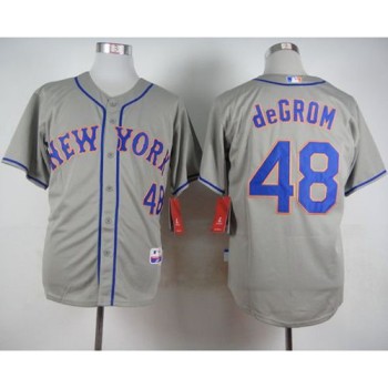 Mets #48 Jacob DeGrom Grey Road Cool Base Stitched MLB Jersey Mets #48 Jacob DeGrom Grey Road Cool Base Stitched MLB Jersey