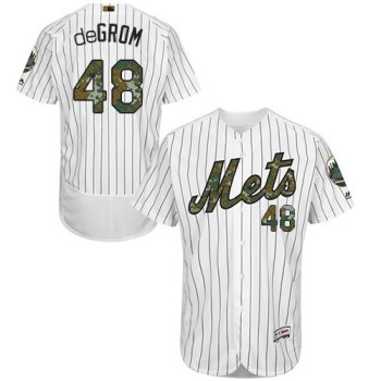 Mets #48 Jacob DeGrom White(Blue Strip) Flexbase Authentic Collection 2016 Memorial Day Stitched MLB Jersey Mets #48 Jacob DeGrom White(Blue Strip) Flexbase Authentic Collection 2016 Memorial Day Stitched MLB Jersey