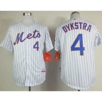 Mets #4 Lenny Dykstra White(Blue Strip) Home Cool Base Stitched MLB Jersey Mets #4 Lenny Dykstra White(Blue Strip) Home Cool Base Stitched MLB Jersey