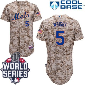 Mets #5 David Wright Alternate Camo Cool Base W/2015 World Series Patch Stitched MLB Jersey Mets #5 David Wright Alternate Camo Cool Base W/2015 World Series Patch Stitched MLB Jersey