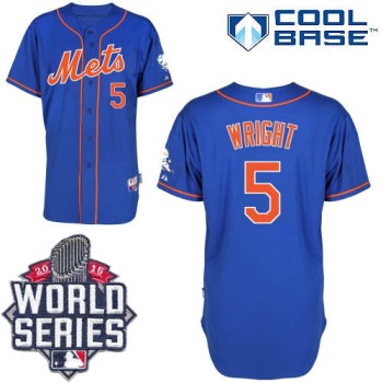Mets #5 David Wright Blue Alternate Home Cool Base W/2015 World Series Patch Stitched MLB Jersey Mets #5 David Wright Blue Alternate Home Cool Base W/2015 World Series Patch Stitched MLB Jersey