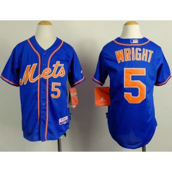 Mets #5 David Wright Blue Alternate Home Cool Stitched Youth MLB Jersey Mets #5 David Wright Blue Alternate Home Cool Stitched Youth MLB Jersey