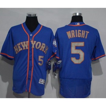 Mets #5 David Wright Blue(Grey NO.) Flexbase Authentic Collection Stitched MLB Jersey Mets #5 David Wright Blue(Grey NO.) Flexbase Authentic Collection Stitched MLB Jersey