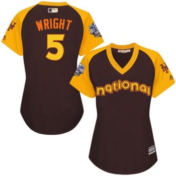 Mets #5 David Wright Brown 2016 All-Star National League Women's Stitched MLB Jersey Mets #5 David Wright Brown 2016 All-Star National League Women's Stitched MLB Jersey