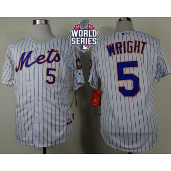 Mets #5 David Wright White(Blue Strip) Home Cool Base W/2015 World Series Patch Stitched MLB Jersey Mets #5 David Wright White(Blue Strip) Home Cool Base W/2015 World Series Patch Stitched MLB Jersey