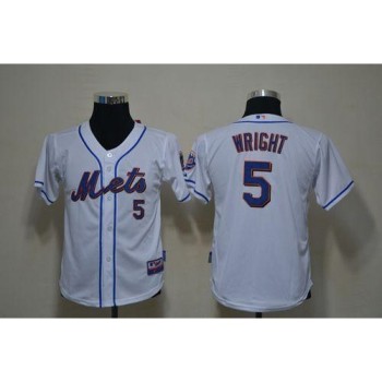 Mets #5 David Wright White Cool Base Stitched Youth MLB Jersey Mets #5 David Wright White Cool Base Stitched Youth MLB Jersey
