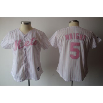Mets #5 David Wright White Pink Strip Women's Fashion Stitched MLB Jersey Mets #5 David Wright White Pink Strip Women's Fashion Stitched MLB Jersey