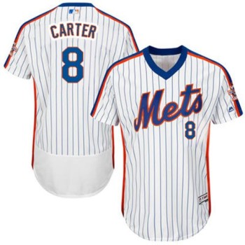 Mets #8 Gary Carter White(Blue Strip) Flexbase Authentic Collection Cooperstown Stitched MLB Jersey Mets #8 Gary Carter White(Blue Strip) Flexbase Authentic Collection Cooperstown Stitched MLB Jersey