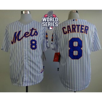 Mets #8 Gary Carter White(Blue Strip) Home Cool Base W/2015 World Series Patch Stitched MLB Jersey Mets #8 Gary Carter White(Blue Strip) Home Cool Base W/2015 World Series Patch Stitched MLB Jersey