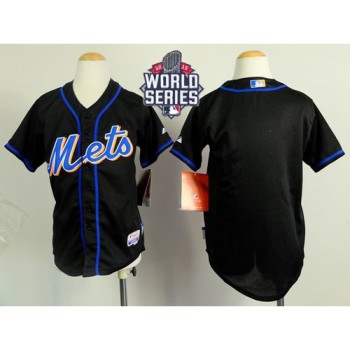 Mets Blank Black Cool Base W/2015 World Series Patch Stitched Youth MLB Jersey Mets Blank Black Cool Base W/2015 World Series Patch Stitched Youth MLB Jersey
