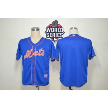 Mets Blank Blue Alternate Home Cool Base W/2015 World Series Patch Stitched MLB Jersey Mets Blank Blue Alternate Home Cool Base W/2015 World Series Patch Stitched MLB Jersey