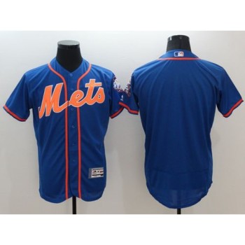 Mets Blank Blue Flexbase Authentic Collection Stitched MLB Jersey Mets Blank Blue Flexbase Authentic Collection Stitched MLB Jersey