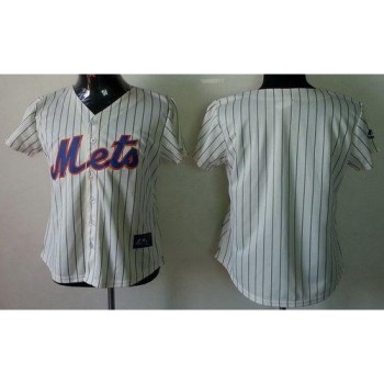 Mets Blank Cream(Blue Strip) Women's Fashion Stitched MLB Jersey Mets Blank Cream(Blue Strip) Women's Fashion Stitched MLB Jersey