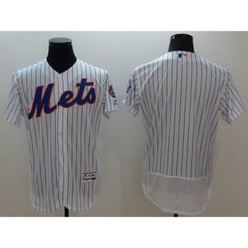 Mets Blank White(Blue Strip) Flexbase Authentic Collection Stitched MLB Jersey Mets Blank White(Blue Strip) Flexbase Authentic Collection Stitched MLB Jersey