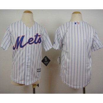 Mets Blank White(Blue Strip) Home Cool Base Stitched Youth MLB Jersey Mets Blank White(Blue Strip) Home Cool Base Stitched Youth MLB Jersey