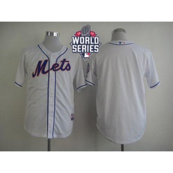 Mets Blank White Cool Base W/2015 World Series Patch Stitched MLB Jersey Mets Blank White Cool Base W/2015 World Series Patch Stitched MLB Jersey