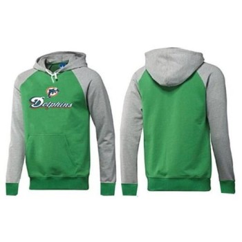 Miami Dolphins Authentic Logo Pullover Hoodie Green & Grey Miami Dolphins Authentic Logo Pullover Hoodie Green & Grey