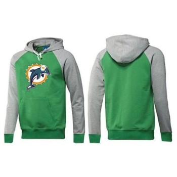 Miami Dolphins Logo Pullover Hoodie Green & Grey Miami Dolphins Logo Pullover Hoodie Green & Grey