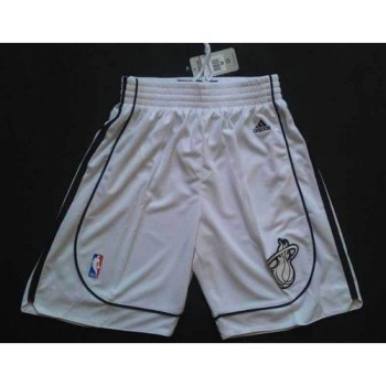 Miami Heat White On White NBA Shorts Miami Heat White On White NBA Shorts