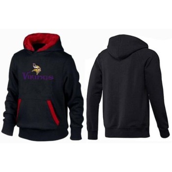 Minnesota Vikings Authentic Logo Pullover Hoodie Black & Red Minnesota Vikings Authentic Logo Pullover Hoodie Black & Red