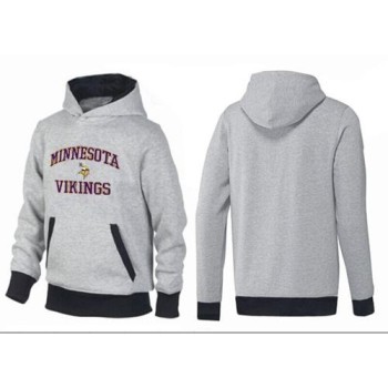 Minnesota Vikings Heart & Soul Pullover Hoodie Grey & Black Minnesota Vikings Heart & Soul Pullover Hoodie Grey & Black