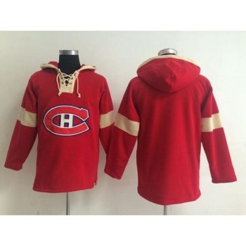 Montreal Canadiens Blank Red Pullover NHL Hoodie