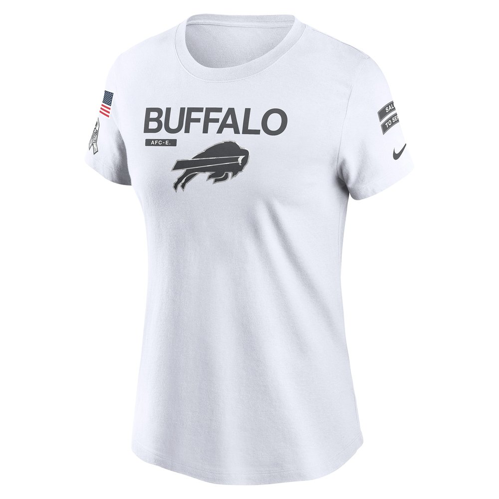 Women's Buffalo Bills  White 2024 Salute To Service Legend Performance T-Shirt