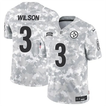 Men's Pittsburgh Steelers #3 Russell Wilson 2024 F.U.S.E Arctic Camo Salute to Service Limited Stitched Football Jersey Men's Pittsburgh Steelers #3 Russell Wilson 2024 F.U.S.E Arctic Camo Salute to Service Limited Stitched Football Jersey