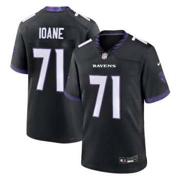 Men's Baltimore Ravens #71 Olaivavega Ioane Black 2026 NFL Draft Game Jersey Men's Baltimore Ravens #71 Olaivavega Ioane Black 2026 NFL Draft Game Jersey