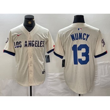 Men's Los Angeles Dodgers #13 Max Muncy Cream Stitched Baseball Jersey Men's Los Angeles Dodgers #13 Max Muncy Cream Stitched Baseball Jersey
