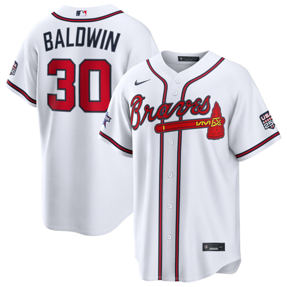 Men's Atlanta Braves #30 Drake Baldwin Nike White 2026 All-Star Game Replica Jersey Men's Atlanta Braves #30 Drake Baldwin Nike White 2026 All-Star Game Replica Jersey