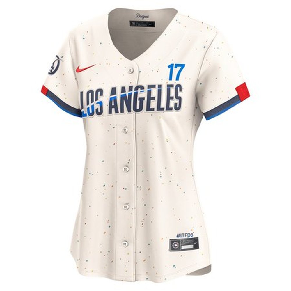Women's Los Angeles Dodgers #17 Shohei Ohtani Cream 2024 City Connect Limited Player Jersey