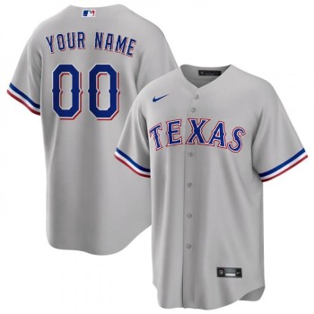 Men's Texas Rangers Grey Cool Base Stitched Baseball Custom Jersey Men's Texas Rangers Grey Cool Base Stitched Baseball Custom Jersey