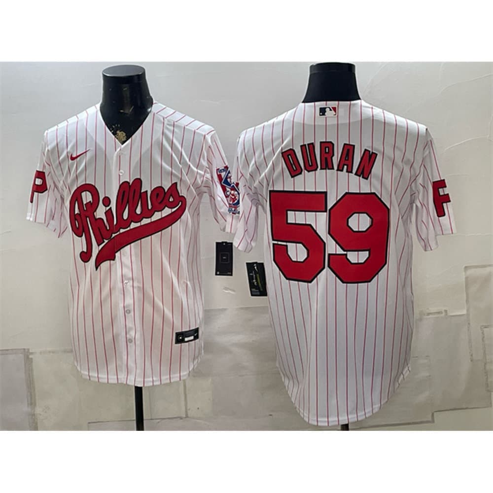 Youth Philadelphia Phillies #59 Jhoan Duran White 2026 Field of Dreams Stadium Jersey