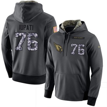 NFL Men's Arizona Cardinals #76 Mike Iupati Stitched Black Anthracite Salute to Service Player Performance Hoodie NFL Men's Arizona Cardinals #76 Mike Iupati Stitched Black Anthracite Salute to Service Player Performance Hoodie