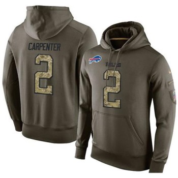 NFL Men's Buffalo Bills #2 Dan Carpenter Stitched Green Olive Salute To Service KO Performance Hoodie NFL Men's Buffalo Bills #2 Dan Carpenter Stitched Green Olive Salute To Service KO Performance Hoodie
