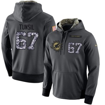 NFL Men's Miami Dolphins #67 Laremy Tunsil Stitched Black Anthracite Salute to Service Player Performance Hoodie NFL Men's Miami Dolphins #67 Laremy Tunsil Stitched Black Anthracite Salute to Service Player Performance Hoodie