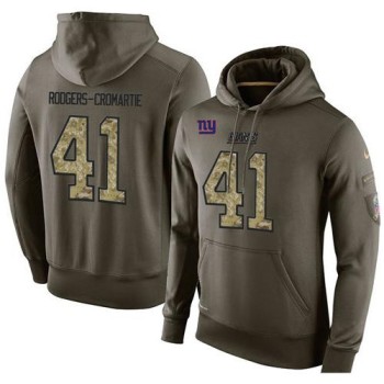 NFL Men's New York Giants #41 Dominique Rodgers-Cromartie Stitched Green Olive Salute To Service KO Performance Hoodie NFL Men's New York Giants #41 Dominique Rodgers-Cromartie Stitched Green Olive Salute To Service KO Performance Hoodie