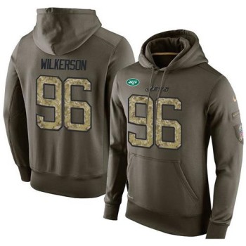 NFL Men's New York Jets #96 Muhammad Wilkerson Stitched Green Olive Salute To Service KO Performance Hoodie NFL Men's New York Jets #96 Muhammad Wilkerson Stitched Green Olive Salute To Service KO Performance Hoodie