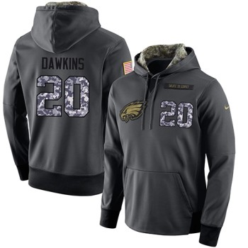NFL Men's Philadelphia Eagles #20 Brian Dawkins Stitched Black Anthracite Salute to Service Player Performance Hoodie NFL Men's Philadelphia Eagles #20 Brian Dawkins Stitched Black Anthracite Salute to Service Player Performance Hoodie