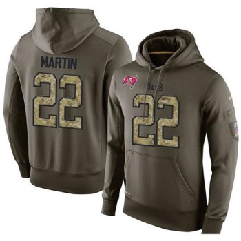 NFL Men's Tampa Bay Buccaneers #22 Doug Martin Stitched Green Olive Salute To Service KO Performance Hoodie NFL Men's Tampa Bay Buccaneers #22 Doug Martin Stitched Green Olive Salute To Service KO Performance Hoodie