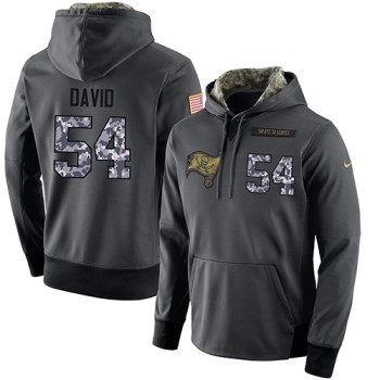 NFL Men's Tampa Bay Buccaneers #54 Lavonte David Stitched Black Anthracite Salute to Service Player Performance Hoodie