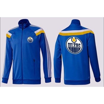 NHL Edmonton Oilers Zip Jackets Blue-3 NHL Edmonton Oilers Zip Jackets Blue-3